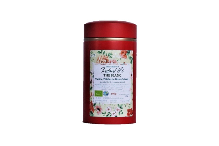 Thé blanc bio Vanille-Fleurs-Safran, 100g, 66 tasses