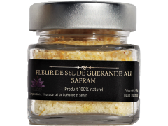 Fleur de sel de Guérande au Safran - 80gr