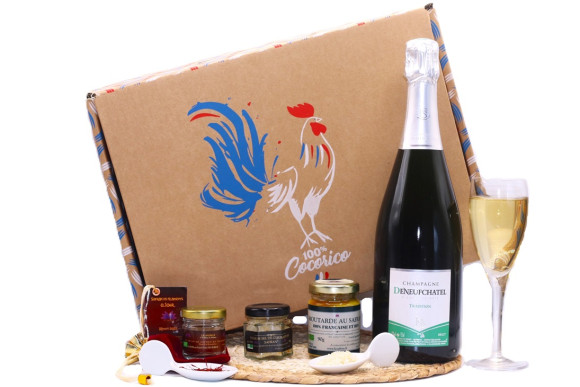 Coffret Champagne AOC BRUT 75cl Escapade safranée