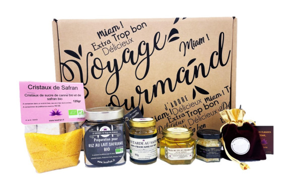 Coffret "Voyage Gourmand safrané"