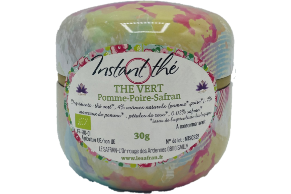 Thé vert Pomme Poire Safran 30g