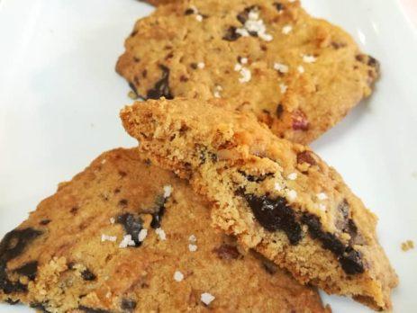 Cookies au chocolat et fleur de sel au safran