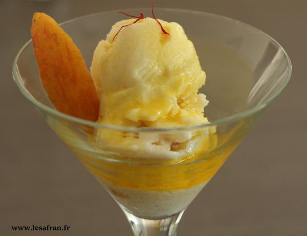 Sorbet pomme-liqueur de safran