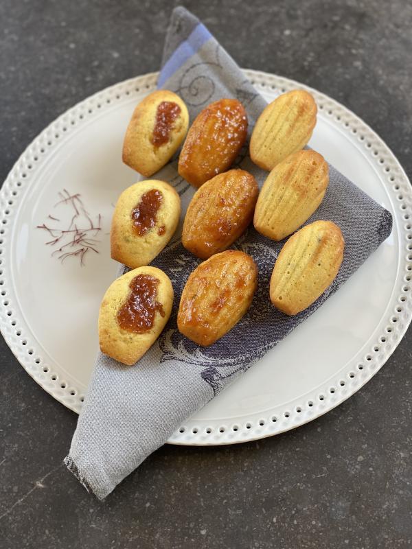 Madeleines au safran glaçage mirabelle-safran